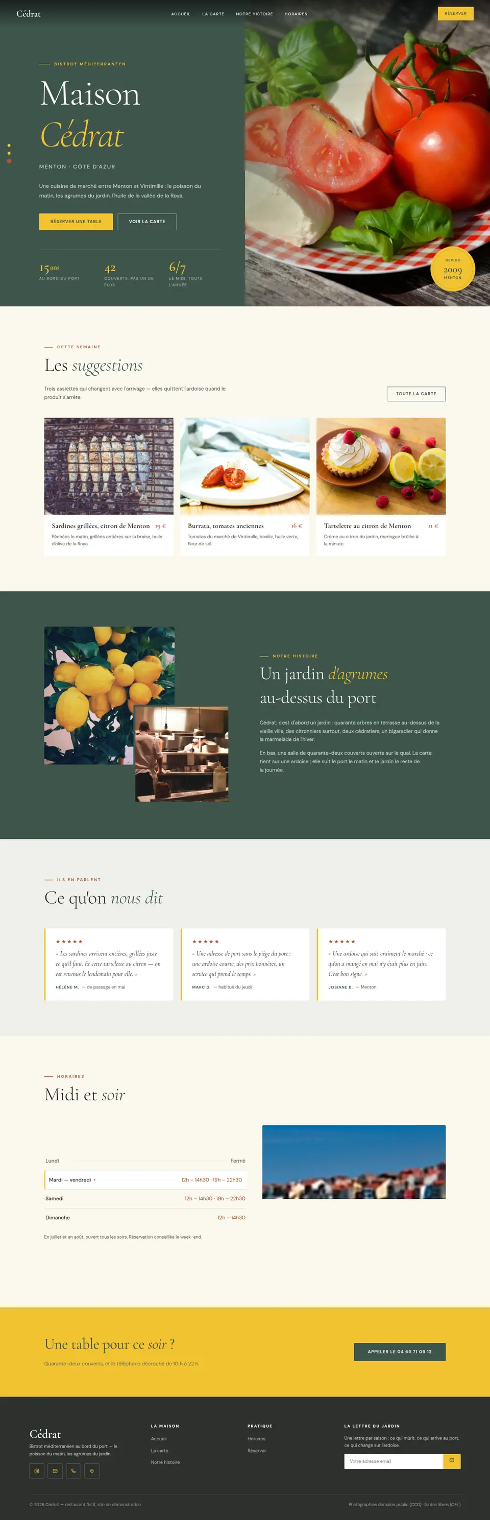 La page d’accueil de Cédrat, en entier, au bureau