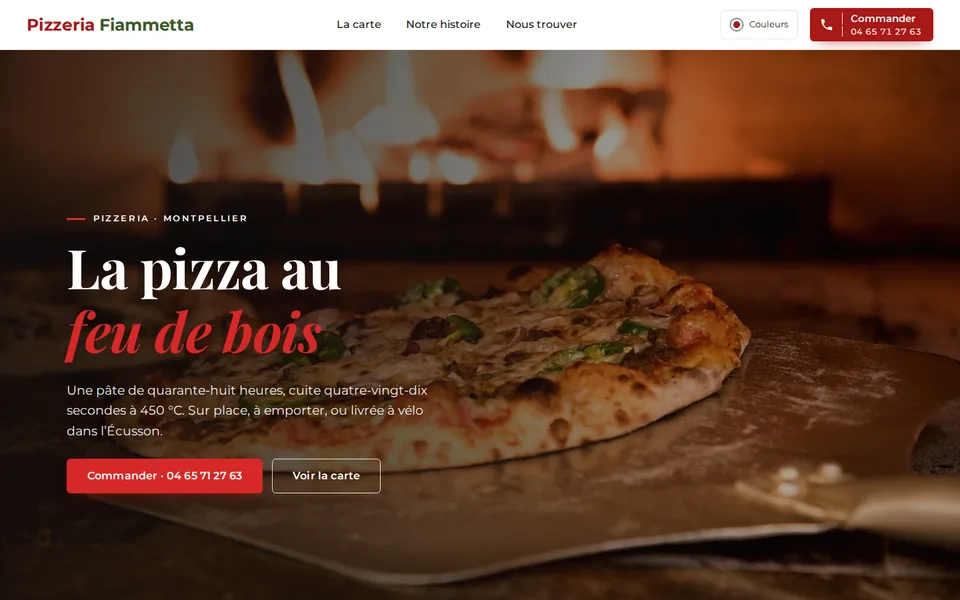 Le site de Fiammetta, sur un écran d’ordinateur